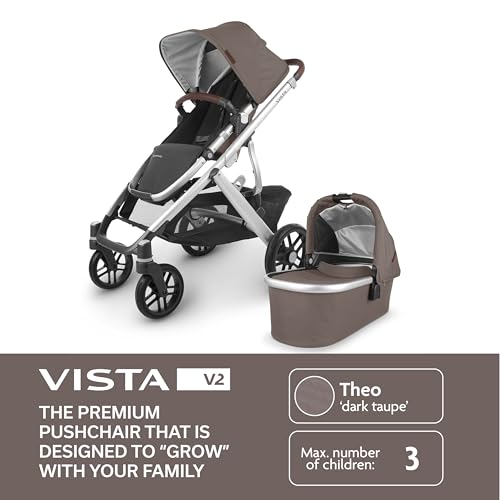 UPPAbaby Vista V2 Pushchair – Theo – All in One, Convertible Baby Stroller, Includes Car Seat Adapter & Toddler Seat, Pushchair Accessories, One Step Fold, Suitable from Baby to Toddler - 2
