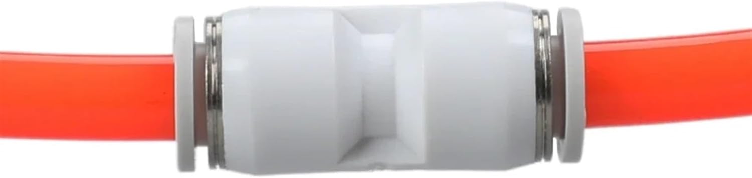 10pcs Pneumatic Air Connector Compressor Pump Hose Tube Fitting Fittings Set Pipe Quick Connectors Adapter Kit 8mm 6mm 4mm 12mm (Color : PU (Union), Size : 6-6 (OD 6MM))