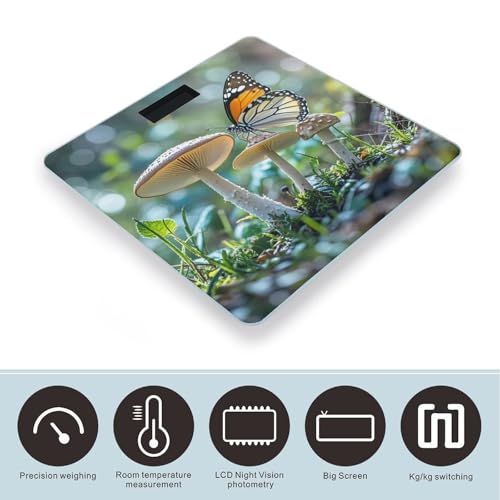 Báscula Digital Butterfly Mushroom de Vidrio Templado miniatura 3