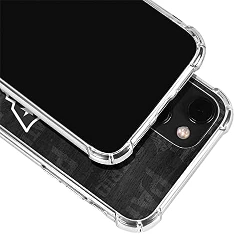 Skinit Clear Phone Case Compatible with iPhone 13 - Officially Licensed NFL New England Patriots Black & White Design