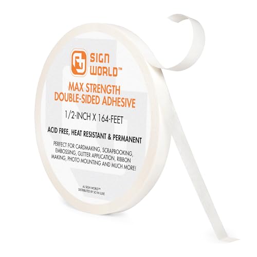 AJ Sign World Best 1/2" MAX Strength Thin Permanent Double-Sided