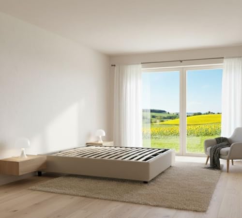 Talamo Italia - Letto matrimoniale Elisa, Letto contenitore con rivestimento