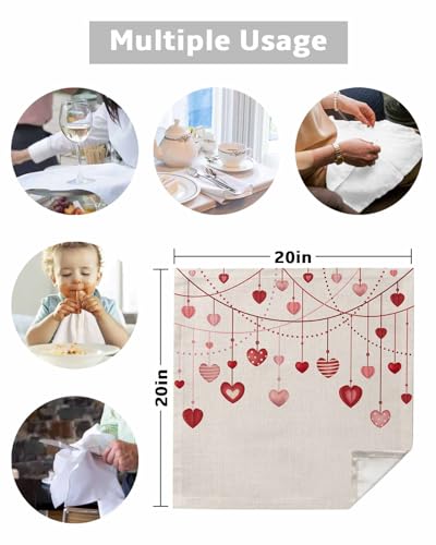 Servilletas de tela lavables, pack 4, 20x20 pulg miniatura 5