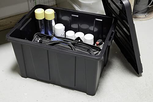 Iris Ohyama 3 Cajas de Organización de Alta Resistencia, 50L, Rojo, Grande, Duradero, Apilable, para Garaje, Estantes, Mudanza, Plástico, Utilidad, Herramientas, DDSKT-450 - imagen 3