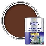 HQC Barn Paint 5L | Garden and Outdoor Wood Paint | Furniture and Fence Protection | Quick-Drying Leaf Brown