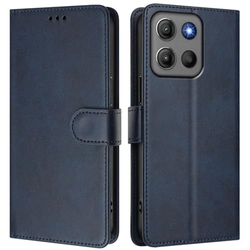 �P�[�X�J�o�[ �Ή��@�� for Motorola Moto G15 / G15 Power / G17 / G17 Power [PU���U�[+�X�}�z�P�[�X] �J�[�h�X���b�g �}�O�l�b�g�N���X�v�X�^���h Blue