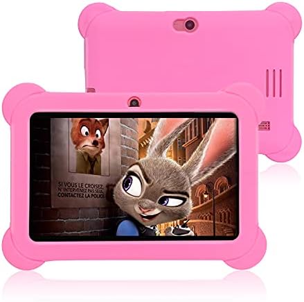 Zeepad 7inch Kids Android Tablet 16GB Hard Drive 1GB RAM Wi-Fi Camera Bluetooth Play Store Apps Games (Pink)