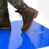 Blue Sticky Tacky Adhesive Mat 24x36'(5 Packs,150 Sheets,30 Sheets/Pack) Science Lab Matting for Cleanroom Laboratory Hospital Construction