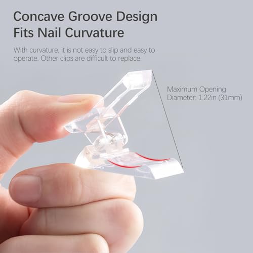 Set de 20 Clips para Extensión de Uñas Transparente miniatura 5