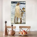 Lienzo impreso de Joaquín Sorolla «Dos hermanas, Valencia», obra de arte...