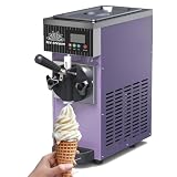 Soft Serve Eismaschine, 4-5kg/h Automatische Eismaschine mit Auto Clean & LED-Display, für Restaurants und Dessertläden