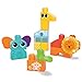 MEGA BLOKS Fisher-Price Toddler Building Blocks Toy Set, Rock ‘n Rattle Safari with 15 Pieces, 3 Buildable Animals, Ages 1+ Years