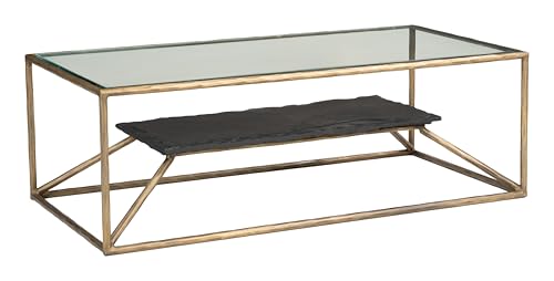 Ranol Coffee Table Brass, Brass Coffee Table, Modern Style, Glass,