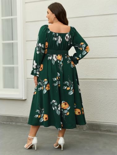 Image of SHESTARR Women's Plus Size Dress Long Sleeve Milkmaid Dress