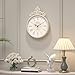 Abdurey Small French Retro Decorative Wall Clock,Ivory White Round Vintage Style,Battery Operated Silent Boho Decor Wall Clocks for Farmhouse,Kitchen,Bathroom,Bedroom(10.3