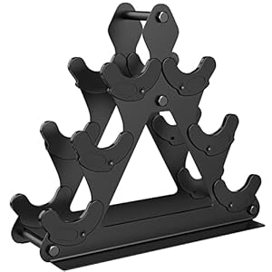 3 Tier Dumbbell Rack Stand Only – Compact Dumbbell Holder Home Gym Exercise Small Weight Rack for Dumbbells – Household…
