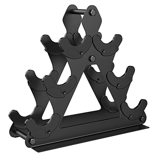 3 Tier Dumbbell Rack Stand Only - Compact Dumbbell Holder Home Gym Exercise Small Weight Rack for Dumbbells - Household Weights Organizer Stand for Neoprene Dumbbells