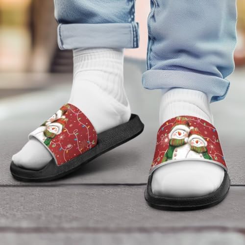 Image of Unisex Slides for Girls Boys Comfortable Slippers Slides Non-slip Shower Shoes House Fashion Thick for Indoor & Outdoor Gifts