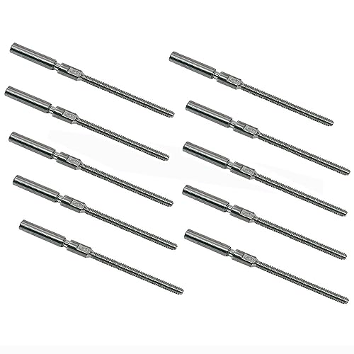 10 Pc Marine Stainless Steel 316 Swageless Stud 1/4