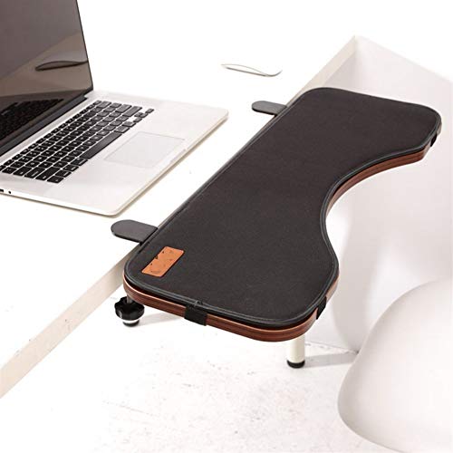 JIEKES Bandeja del Teclado Teclado bandeja ergonomía turística Extender debajo del escritorio y la pinza en alfombrilla de ratón, ajuste de altura y ergonómico Permanente del ordenador del teclado del