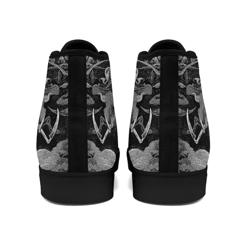 Fashion Skull High-Top Canvas Shoes for Men Women -Unique Vibrant High Top Sneakers Comfortable Casual Shoes4