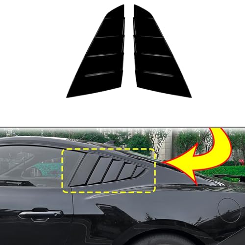 żaluzje na tylną szybę boczną Pasuje do Ford Mustang MK7 2024-2025 Osłona żaluzji bocznej tylnej szyby(Carbon Look)