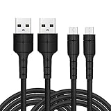 Micro USB Cable [6.6ft 2Pack] Android Charger Cable Compatible Samsung Tablets Kindle Google Nexus Xbox One Wireless Keyboards Echo Dot-Black
