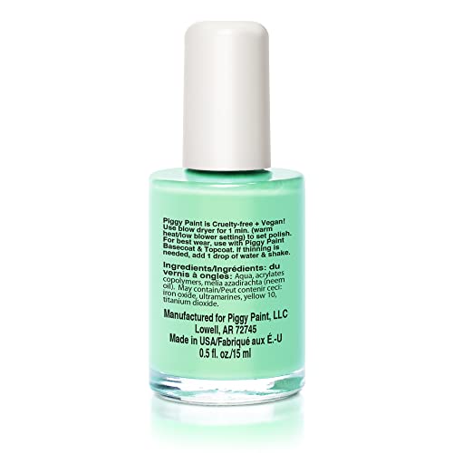 Piggy Paint | 100% Non-Toxic Girls Nail Polish | Safe, Cruelty-Free, Vegan, & Low Odor For Kids | Mint To Be #TOP1