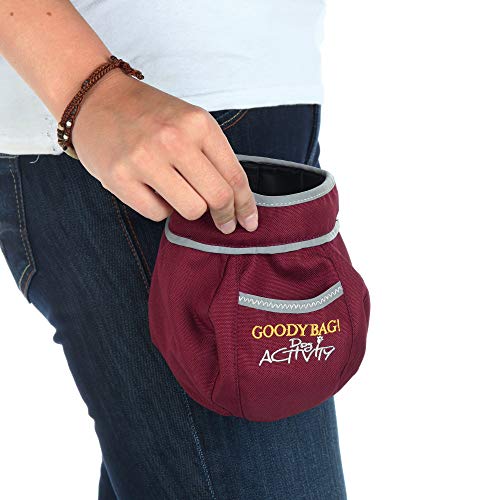 TRIXIE Snack-Tasche - Ringeinsatz für schnellen Zugriff – Verschluss - Befestigungsclip - reflektierende Elemente - mit Kotbeutelspender - diverse Farben - zufällige Auswahl - ø 11 × 16 cm - 32281