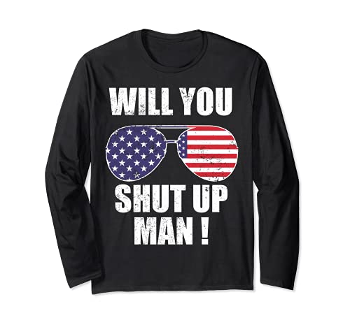 Lunettes de soleil Joe Biden Presidential 2020 Will You Shut Up Man! Manche Longue