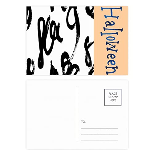 Cartes postales Halloween lot de 20 Brushwork papeterie créative et correspondance d'octobre