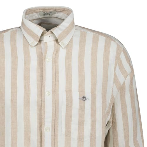 REG Cotton Linen T-Shirt à Rayures