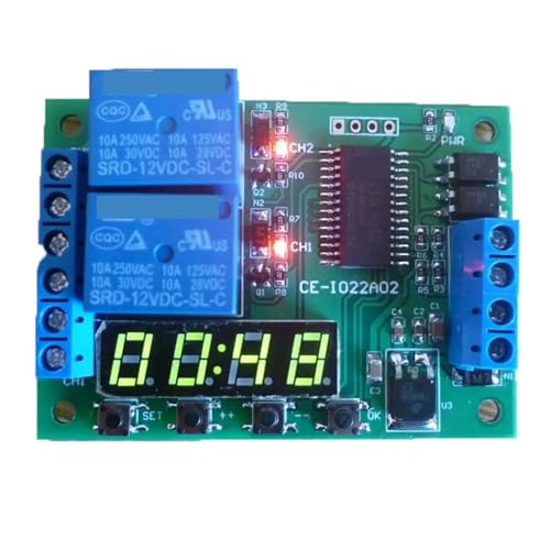 Relais temporisé 12V DC multi-fonction delay relay timer switch 2CH - 5