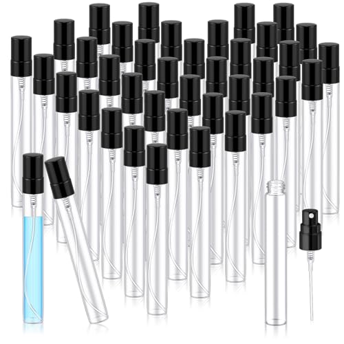 Zhehao 1 Pcs Mini Spray Bottles, Perfume Bottle, Black Cap, 10 Ml