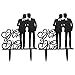 ABOOFAN 2 Pcs Gâteau De Mariage Gay Topper Noir Mr Et Mr Gâteau De Mariage Topper Acrylique Silhouette Couple Marié Et Marié Décoration De Fête De Mariage 14 Cm