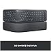 Logitech ERGO K860 kabellose ergonomische Tastatur – geteilte Tastatur, Handballenauflage, natürliches Tippen, schmutzabweisendes Material, Bluetooth und USB-Verbindung, für Windows/Mac - Graphit