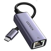 UGREEN Adattatore Ethernet USB C Gigabit 1000Mbps in Alluminio Convertitore Lan Thunderbolt 3 a RJ...