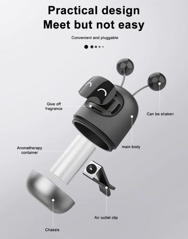 Image of Dynamic robot car perfume air outlet aromatherapy car decoration ornaments car fragrance car lasting light fragrance