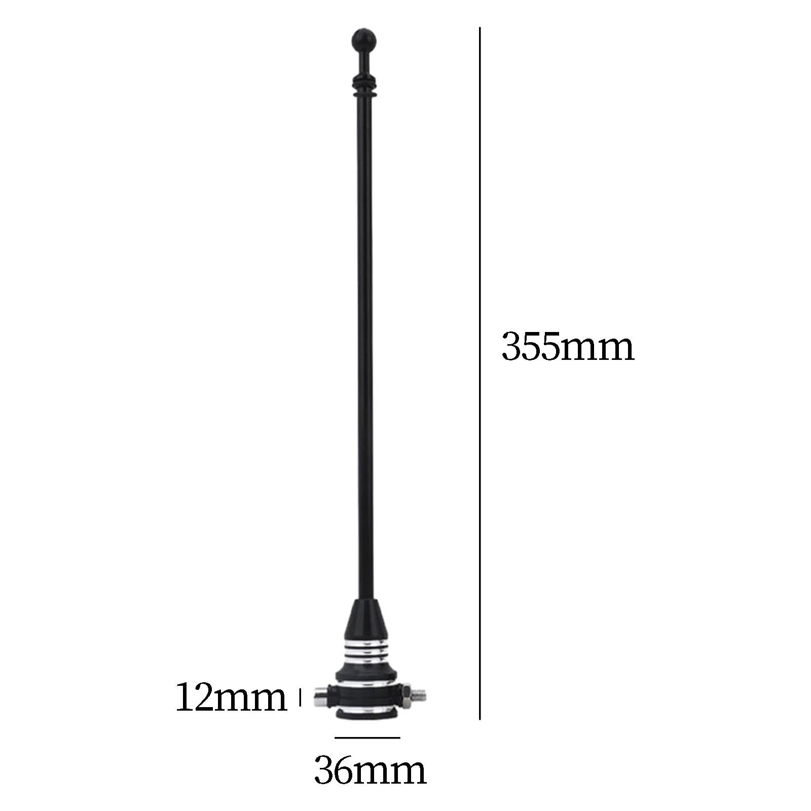 Asta de Bandera para Motocicleta, Soporte de Bandera multifunción Universal Resistente al Desgaste, Resistente y práctico para Suministros de, Negro
