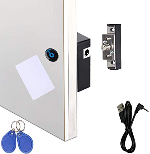 Homello RFID Elektronisches Schrankschloss, versteckt, DIY für Holzschublade Schrank Spind schwarz