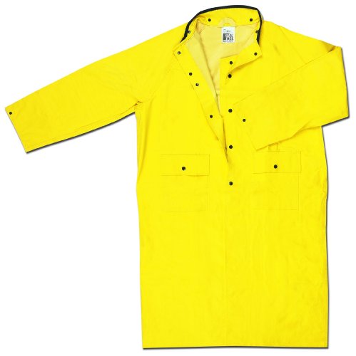MCR Safety 800CNM 49-Inch Concord Neoprene/Nylon Rain Wear Coat without Hood, Yellow, Medium