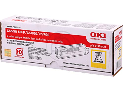 Toner yellow OKI C 5900 original 43324421 pour éviter les pannes