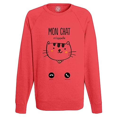 Sweat shirt homme mon chat m'appelle chaton, cadeau idéal anniversaire