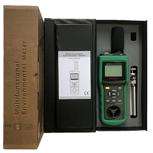 Contents of the MS6300 package including the meter, tripod, and manual