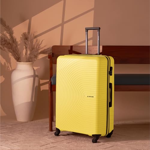 Image of Stony Brook by Nasher Miles Crescent Hard-Sided Polypropylene Check-in Luggage Yellow 28 inch |75cm Trolley Bag