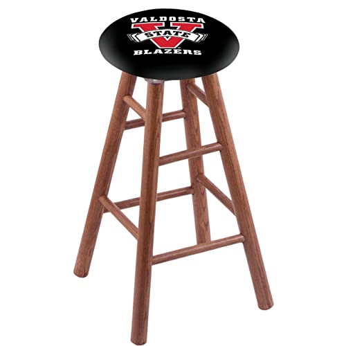 Holland Bar Stool Co. Oak Extra Tall Bar Stool in Medium Finish with Valdosta State Seat by The