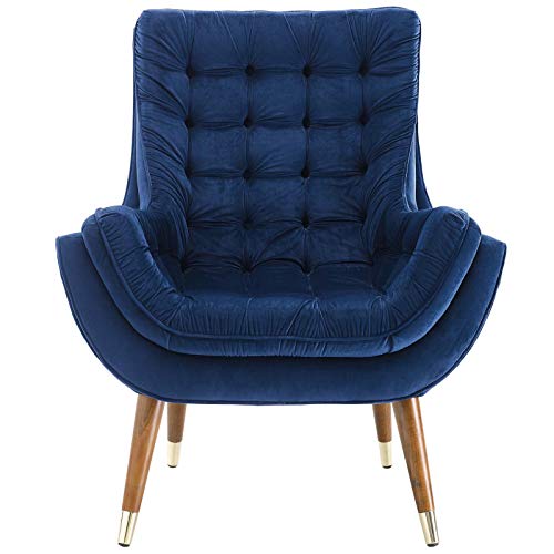 Sillón Plegable Terciopelo Azul Marino miniatura 4