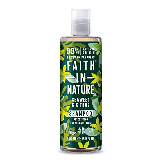 Faith in Nature Champú Natural de Algas Marinas y Cítricos, Detoxificante, Vegano y No Testado en Animales, sin Parabenos ni SLS, para Todo Tipo de Cabello, 400 ml