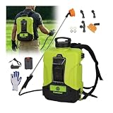 PinaGray 4.2Gal Upgrade Backpack Sprayer with Detachable Battery, 0-100 PSI Adjustable Electric Backpack Sprayer...