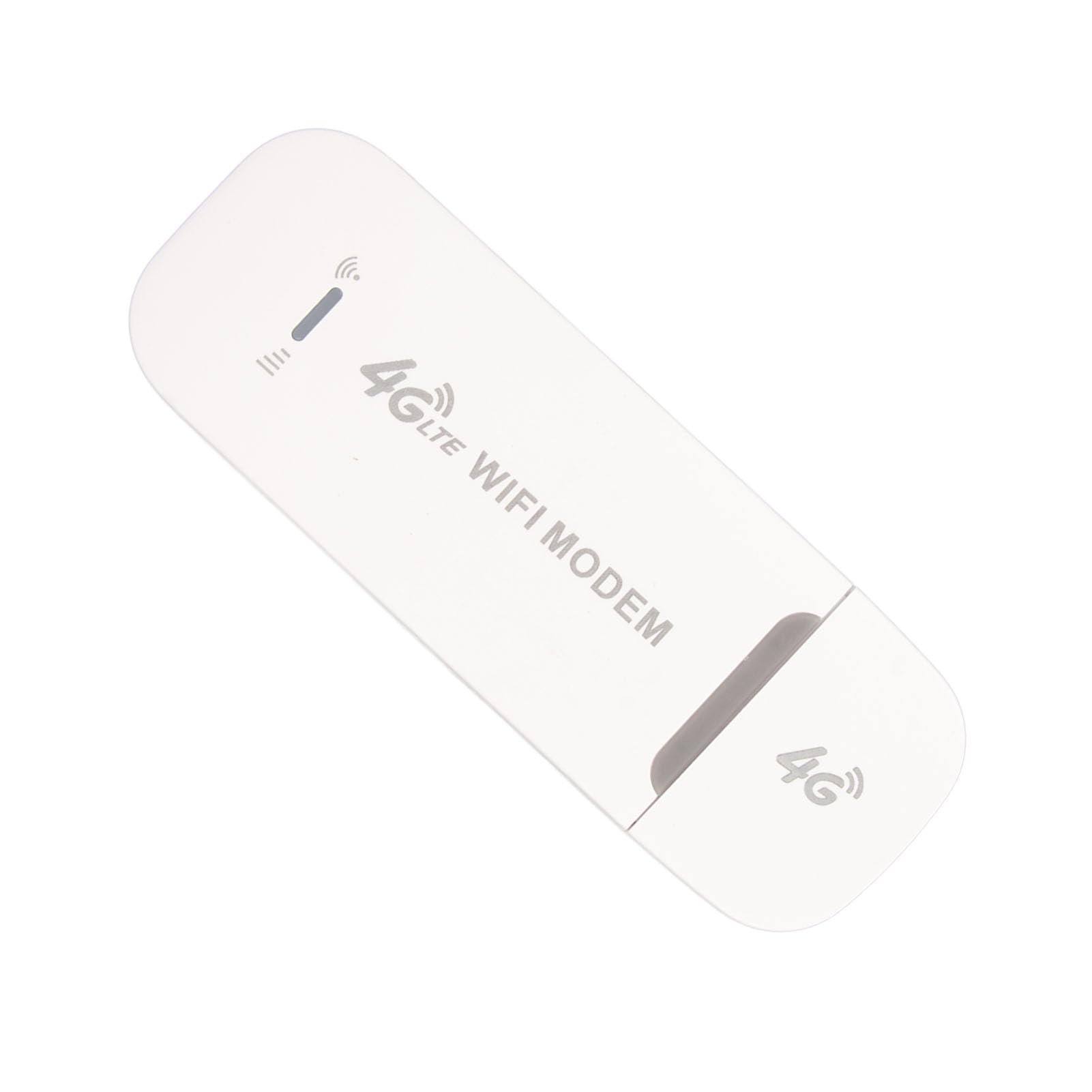 Modem USB WiFi 4G LTE, Duża prędkość 150 Mb/s, Obsługa 10 urządzeń, Gniazdo Karty SIM, Funkcja Plug and Play, Odpowiednie do Biura, Podróży i Domu (WHITE)